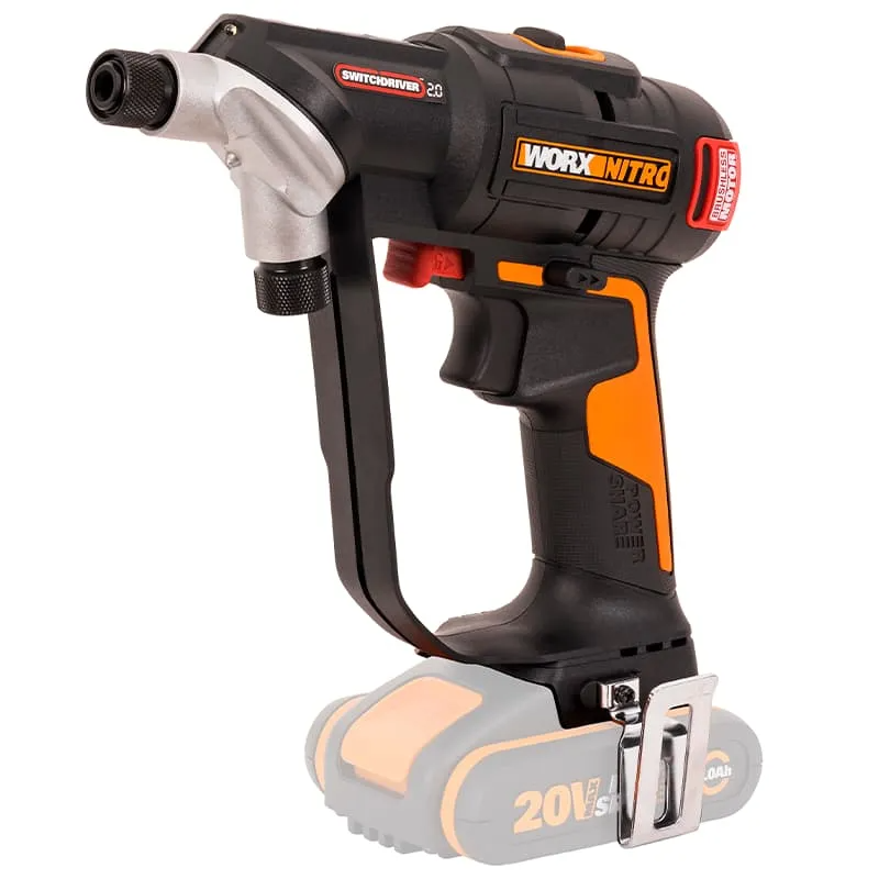 Дрель-шуруповерт WORX WX177 20V Switchdriver 2.0 50Нм аккумуляторная бесщеточная, с АКБ на 2 А*ч и ЗУ